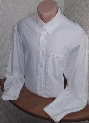 Шикарная джинсовая рубашка белого цвета fila, 💯 оригинал, молниеносная отправка ⚡💫🚀2 фото