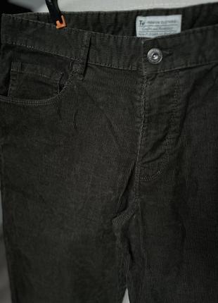 Вельветові штани колір олива4 фото