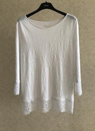 Льняной топ с кружевом princess goes hollywood