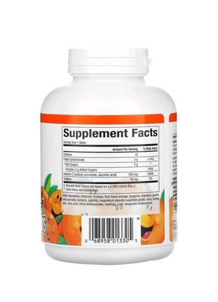 Natural factors витамин с со вкусом фруктов 500 мг - 90 жевательных вафель3 фото