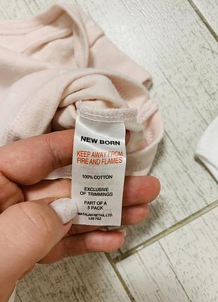 Набор боди с коротким рукавом на новорожденную девочку 0-3 мес.9 фото