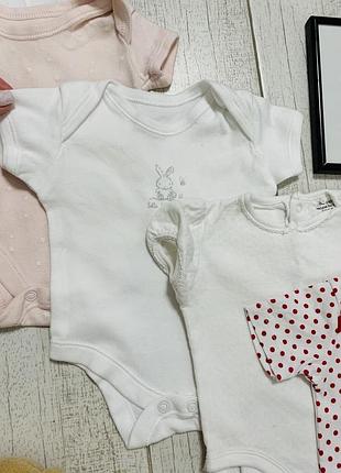 Набор боди с коротким рукавом на новорожденную девочку 0-3 мес.3 фото