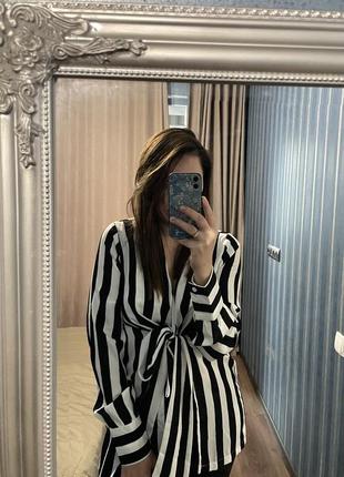 Блуза шифонова, чорно білий, pretty little thing