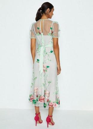 Сукня міді з квітковою вишивкою, xs2 фото