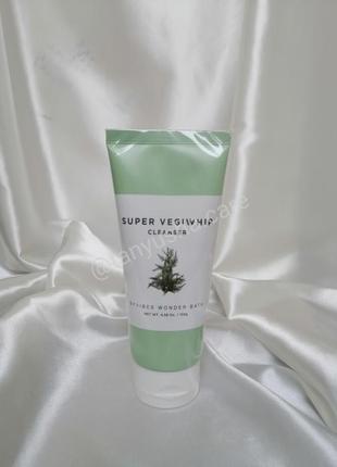 Пенка для очищения кожи wonder bath super vegiwhip cleanser green 130 г1 фото