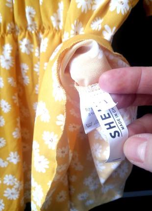 Шикарная, яркая, новая блуза блузка цветы. shein5 фото
