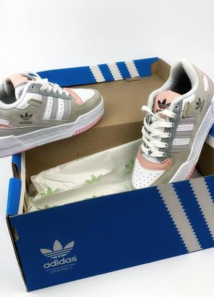 Adidas forum low grey&amp;pink1 фото