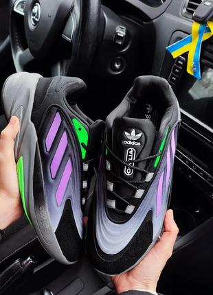 Мужские кроссовки adidas ozelia black/purple черные с фиолетовым