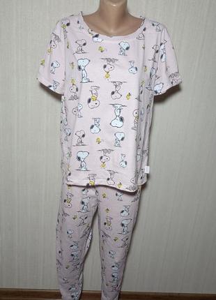 Хлопковая пижама  snoopy. жіноча піжама з принтом snoopy

. рожева піжама. бавовняна піжама