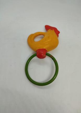 Советская детская игрушка погримушка петушок ссср