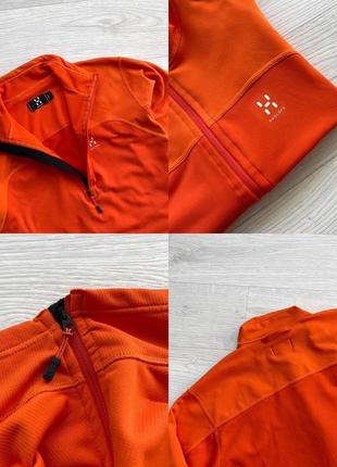 Флисовая кофта, реглан, джемпер, haglofs 1/3 zip polartec fleece jumper orange3 фото