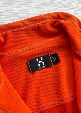 Флисовая кофта, реглан, джемпер, haglofs 1/3 zip polartec fleece jumper orange5 фото