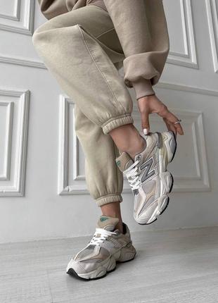 Женские кроссовки new balance 9060 brown3 фото