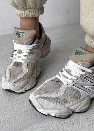Женские кроссовки new balance 9060 brown4 фото
