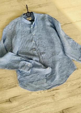 Блуза рубашка сорочка zara 🇮🇹италия лен льняная3 фото