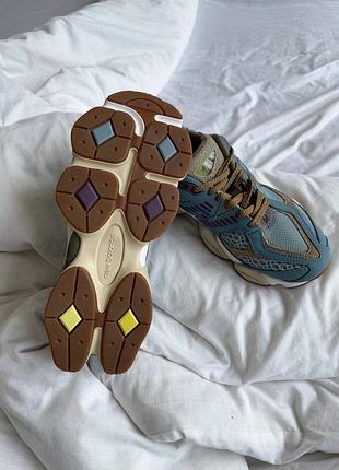 Женские кроссовки new balance 9060 brown blue3 фото