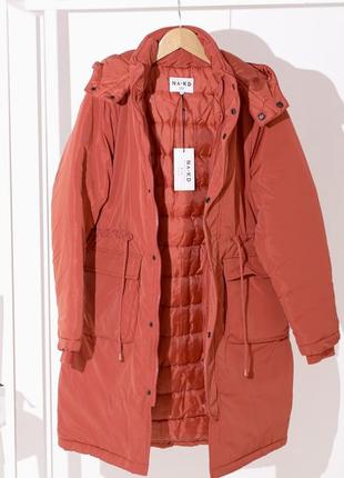 Куртка зимова  ☑️производитель - na-kd ☑️размер - m ☑️цвет - красный1 фото