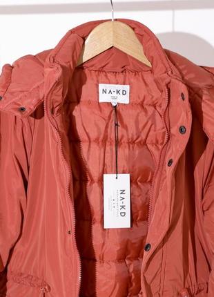 Куртка зимова  ☑️производитель - na-kd ☑️размер - m ☑️цвет - красный3 фото