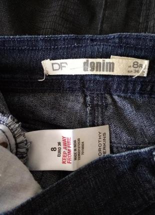 Р 8 / 42-44 стильные базовые синие джинсы штаны брюки зауженные скинни на высокий рост dp5 фото