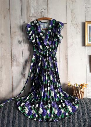 Сукня асиметрія  атласна синя з накидкою р 88 фото