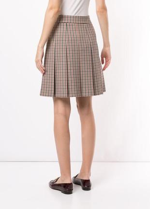Брендовая юбка плиссе в клеточку,офисный стиль, люкс-бренд, tory burch5 фото