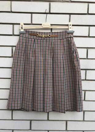 Брендовая юбка плиссе в клеточку,офисный стиль, люкс-бренд, tory burch9 фото