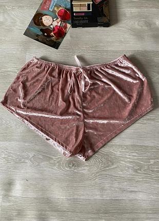 Велюровые домашние шортики