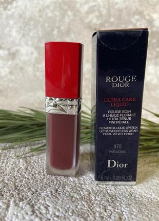 Оригинальный жидкий помада для губ dior rouge dior ultra care liquid 975 paradise