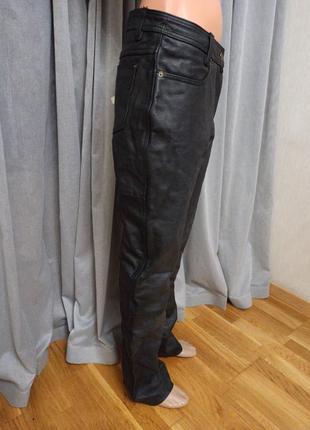 Кожаный брюки/ кожаные брюки/ штары байкерски/ мотоштаны2 фото