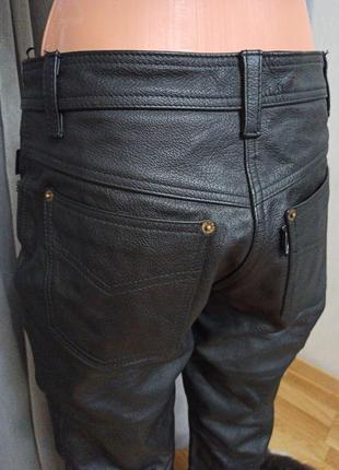 Кожаный брюки/ кожаные брюки/ штары байкерски/ мотоштаны8 фото