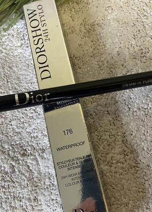 Dior diorshow 24h stylo waterproof eyeliner водостійкий олівець для очей #176