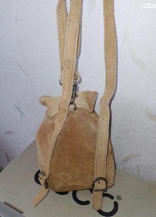 Рюкзак мини (микро)кожанный замшевый из англии7 фото