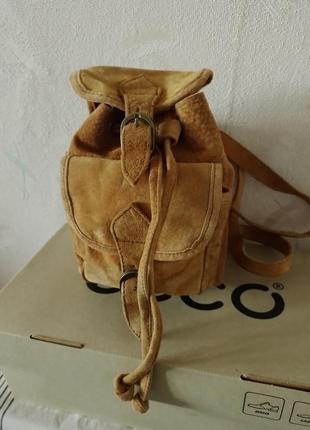 Рюкзак мини (микро)кожанный замшевый из англии3 фото