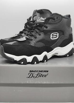 Стильные теплые ботинки skechers d'lites 2.0 оригинал3 фото