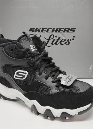 Стильные теплые ботинки skechers d'lites 2.0 оригинал1 фото