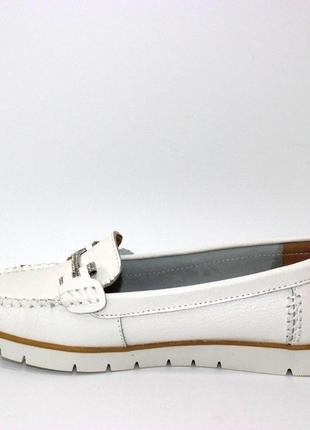 Стильные белые женские туфли мокасины весна/осень, кожаные/натуральная кожа-женская обувь демисезон7 фото