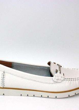 Стильные белые женские туфли мокасины весна/осень, кожаные/натуральная кожа-женская обувь демисезон6 фото