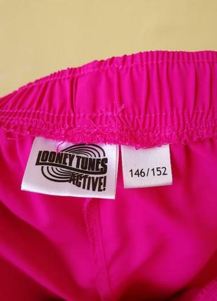 Яркие спортивные шорты для девочки подростка розовые5 фото
