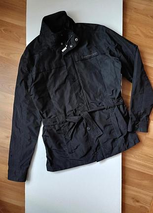 Оригінал! чорна вітровка плащ з поясом