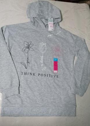 Худі primark кофта primark кофта з капюшоном primark толстовка primark think positive худі 152 світшот
