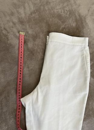 Белые коттоновые брюки zara, m10 фото