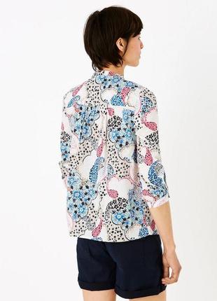 Блуза marks & spencer, хлопок , пейсли3 фото