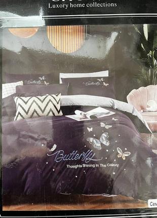 Комплект постельного белья премиум класса страйп-сатин с вышивкой8 фото
