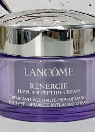 Высокоэффективный антивозрастной крем для кожи лица с пептидами, гиалуроновой кислотой и ниацинамидом lancome renergie h.p.n. 300-peptide cream