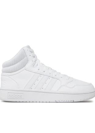 Кросівки кеди високі білі adidas hoops 3.0 mid lifestyle basketball classic vintage id98382 фото