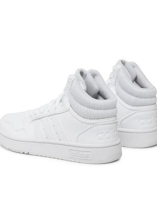 Кросівки кеди високі білі adidas hoops 3.0 mid lifestyle basketball classic vintage id98383 фото