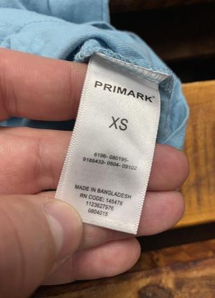 Мужская хлопковая базовая футболка primark (примарк хс-срр идеал оригинал голубая)4 фото