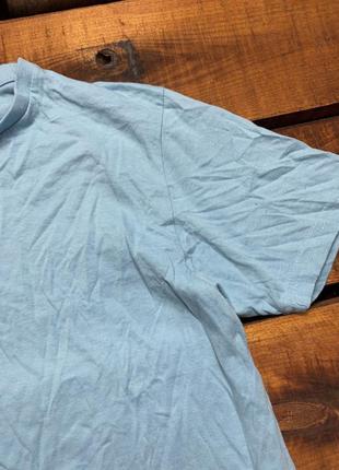 Мужская хлопковая базовая футболка primark (примарк хс-срр идеал оригинал голубая)5 фото