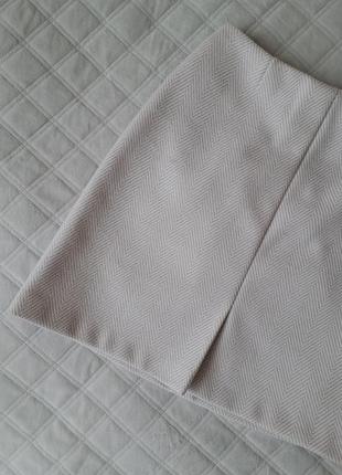 Короткая кашемировая юбка - трапеция