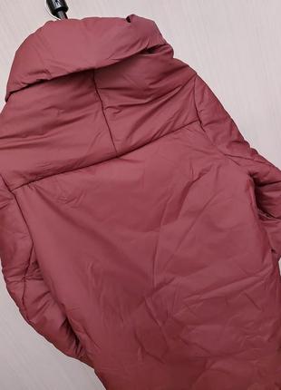 Довга куртка/пальто-ковдра з м'яким коміром5 фото